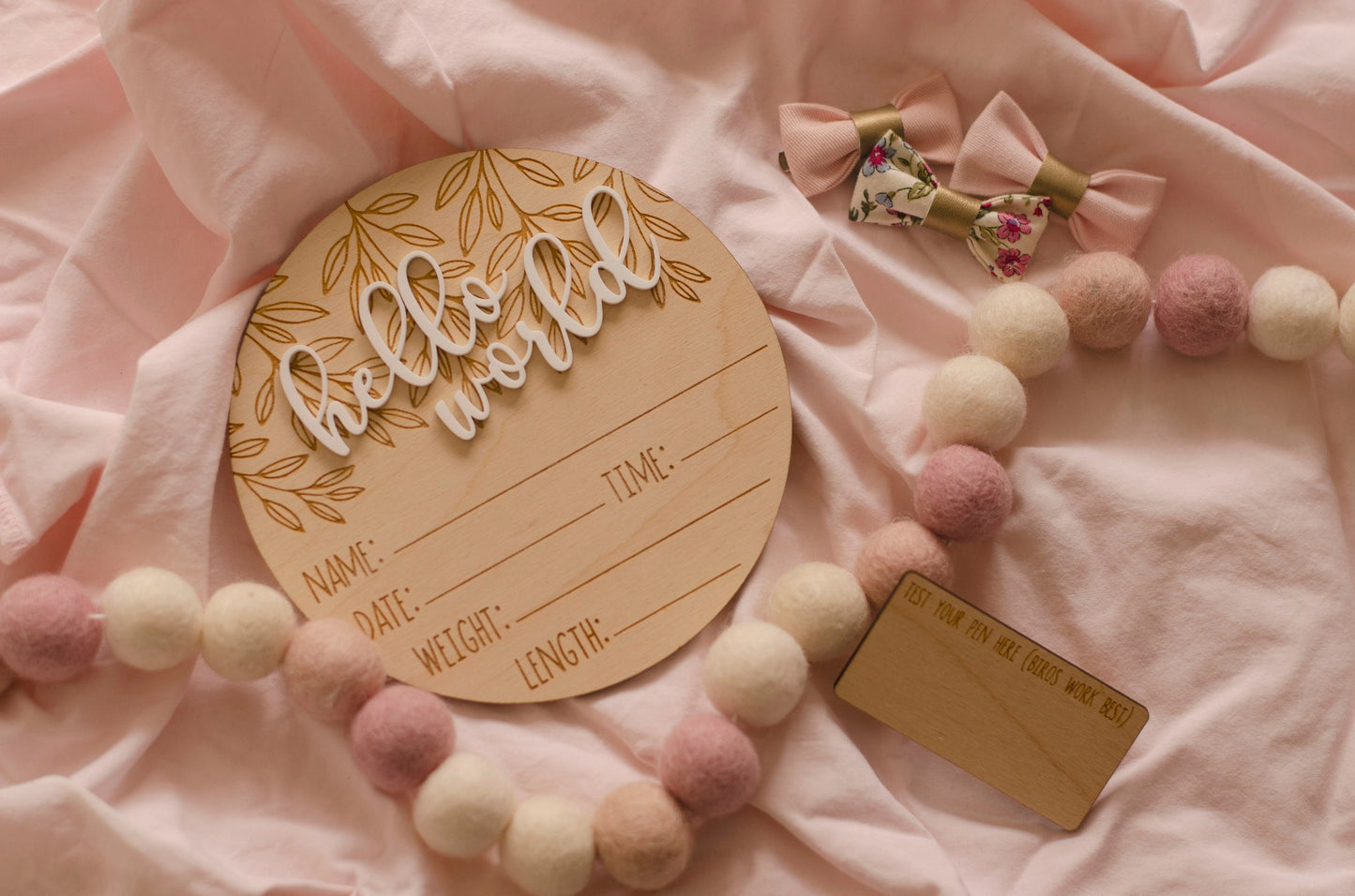 Hello World geboorteaankondiging