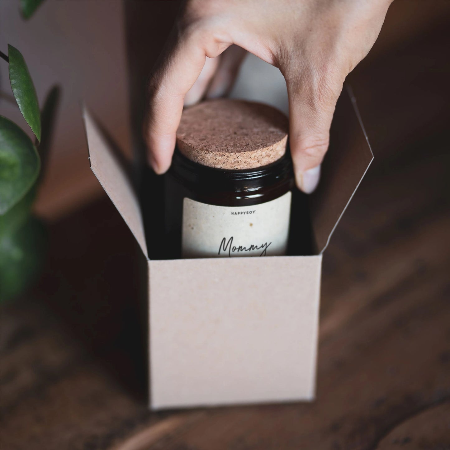 Bougie parfumée avec inscription 'Mommy to be'