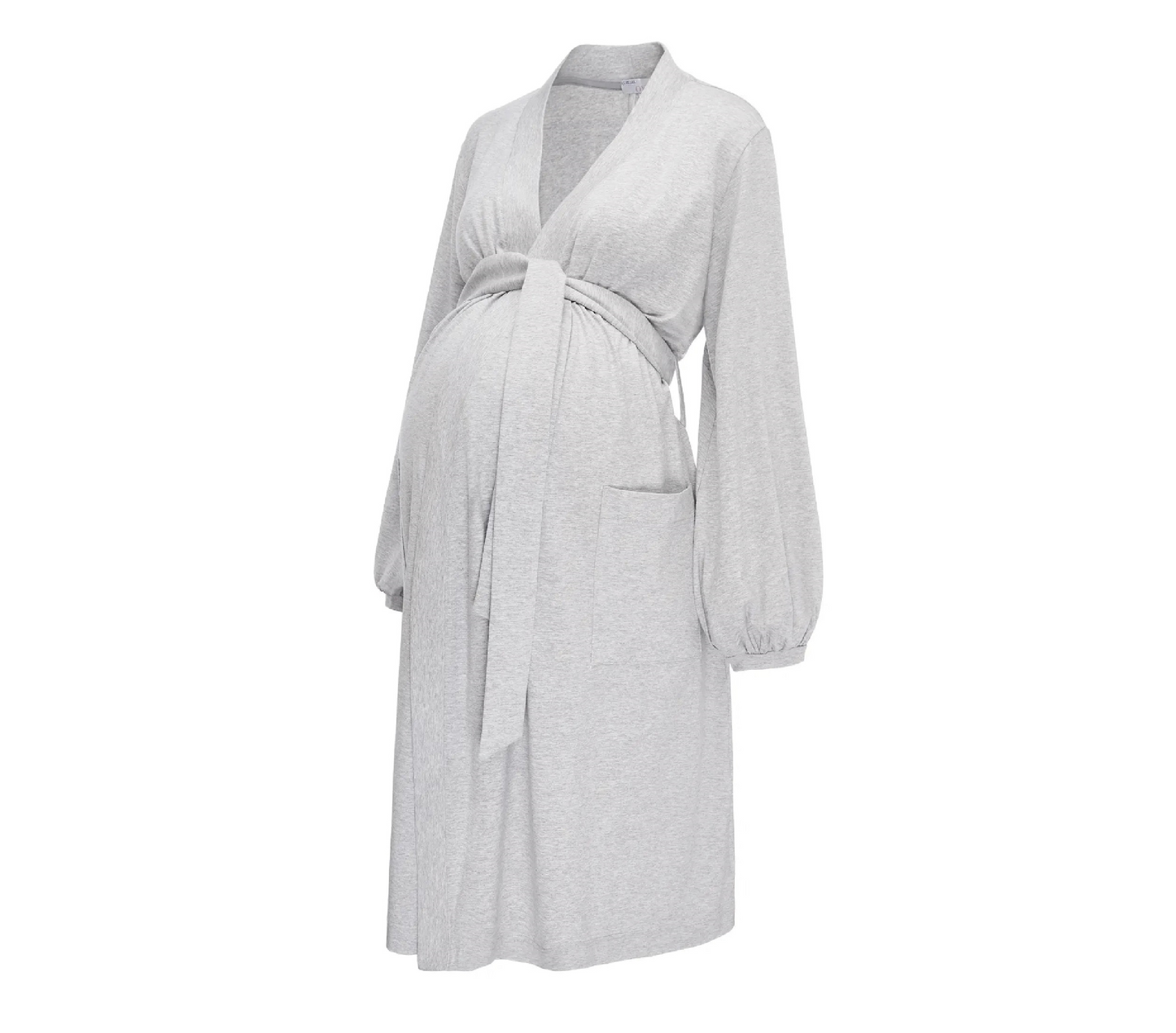 Een comfortabele, perfect passende kamerjas voor de zwangere vrouw: in een ongelooflijk zachte Tencel-stof, met zakken.