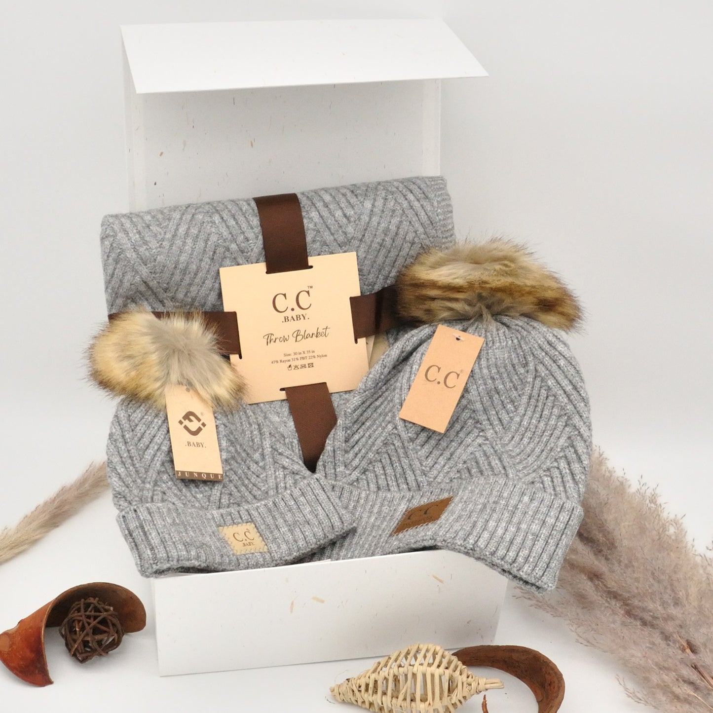 Mama & baby winter warm box - grijs