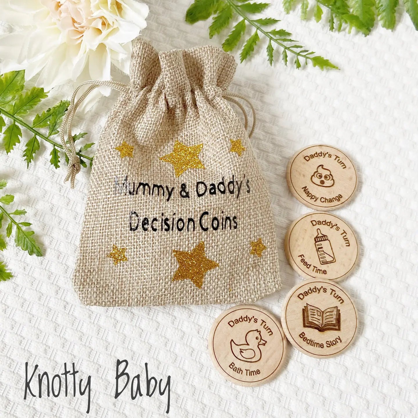 Set beslissingsmunten voor nieuwe ouders