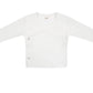 Een overslag shirt met lange mouwen van Little Indians in de kleur wit, gemaakt van 100% biologisch katoen.